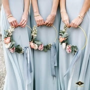 Gold Metal Rings for Crafts, Macrame Hoops for DIY Wall Hanging Dream Catcher Metal Floral Hoop for Weddings (12 Pieces, 8 Inch)