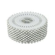 GBSTORE 480pcs White Decorative 3mm Round Manmade Pearl Head Corsage Sewing Pins Straight Dressmaking Pins