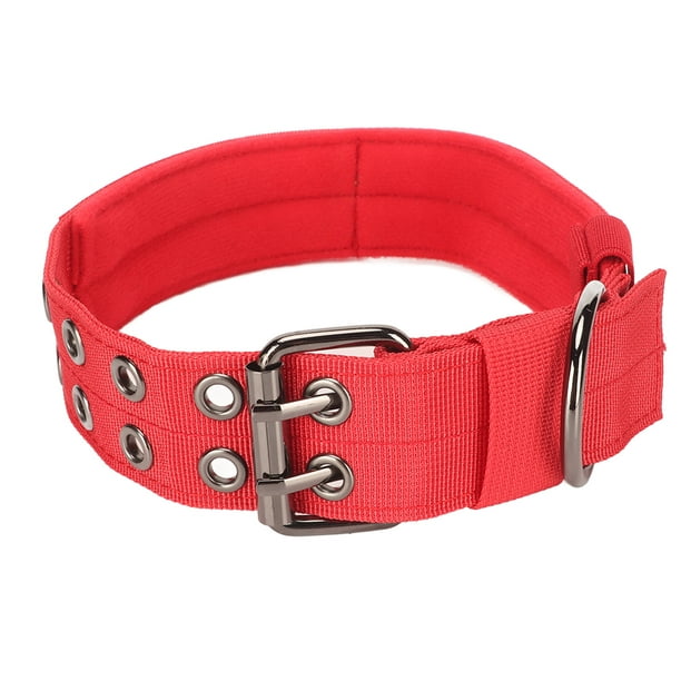 Nylon Pet Collar Adjustable Heavy Duty D Ring Buckle Dog Collar Breathable For Training M L XL