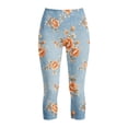 thumbnail image 2 of TaTaai Womens Printed Slim Fit Capri Leggings Yoga Pants with Pockets High Waist Stretchy Trousers for Daily Gym, 2 of 8