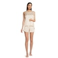 thumbnail image 2 of Lissome Women's and Women's Plus Satin Checkered Tank Top and Shorts Sleep Set, 2-Piece, 2 of 5