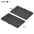 thumbnail image 4 of Uxcell 3.6x2.3x0.3 Inch Name Cards Case Alloy Business Card Holder 2 Pack Silver Black, 4 of 6
