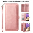 thumbnail image 2 of Samsung Galaxy A32 4G (Not Fit A32 5G) Phone Case, Full Protection Kickstand Wallet Compartments Multi-Function for Samsung Galaxy A32 4G (Not Fit A32 5G) Phone Case Rose Gold, 2 of 6