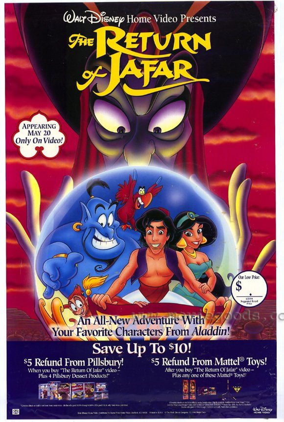 The Return of Jafar movie POSTER (Style B) (27" x 40") (1994