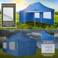 thumbnail image 2 of COBIZI 10x20 Pop up Canopy Tent with 4 Sidewalls, Waterproof Commercial Grade EZ Outdoor Gazebo with UV 50+ Protection, Instant Setup Event Shelter for Parties, Garden, and Camping, Blue, 2 of 7