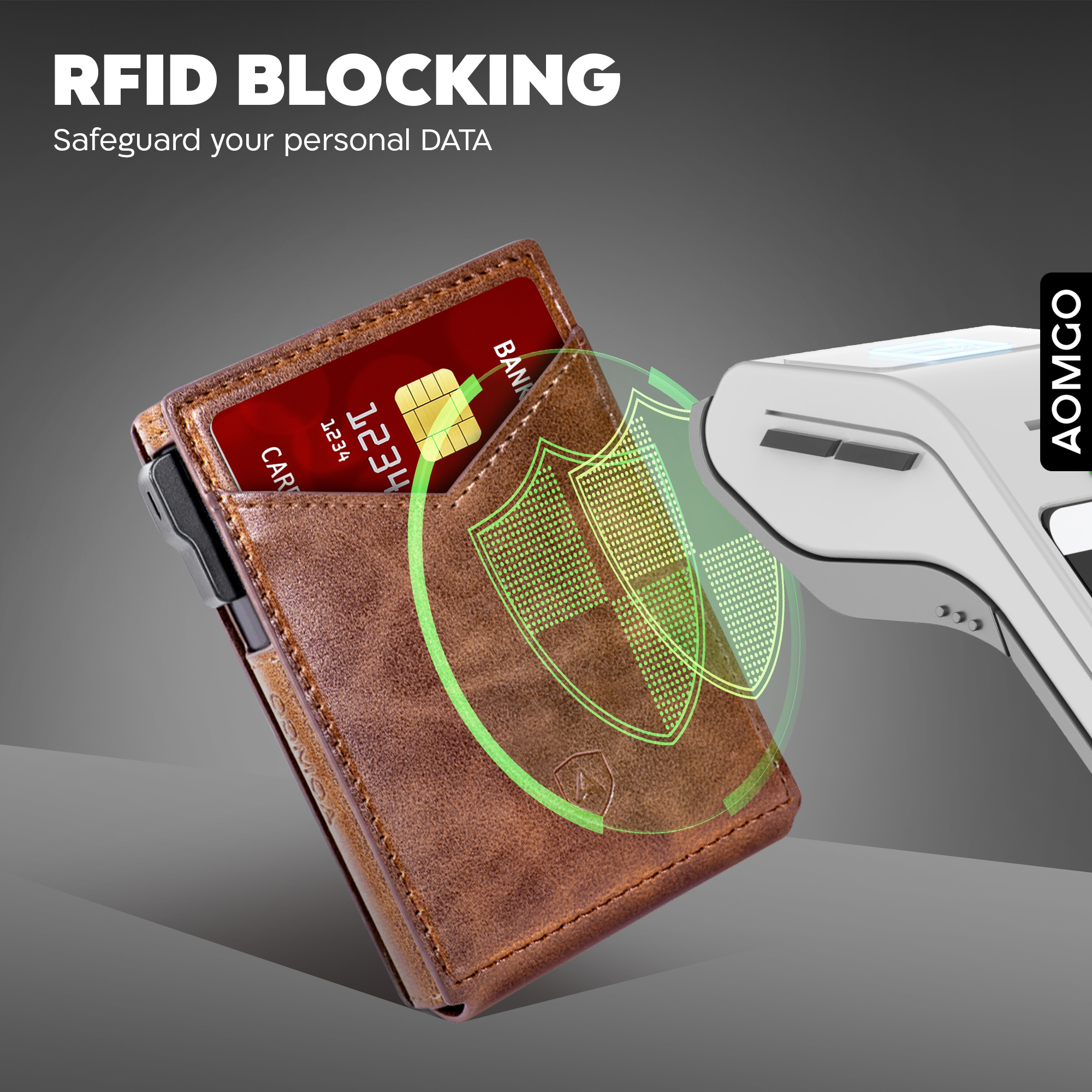 AOMGO Men's Smart Wallet with Money Clip photo 7