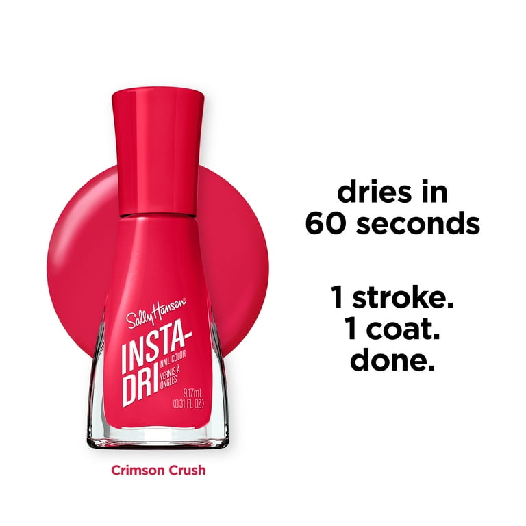 Sally Hansen Insta-Dri Nail Polish Crimson Crush Fast-Drying Vegan