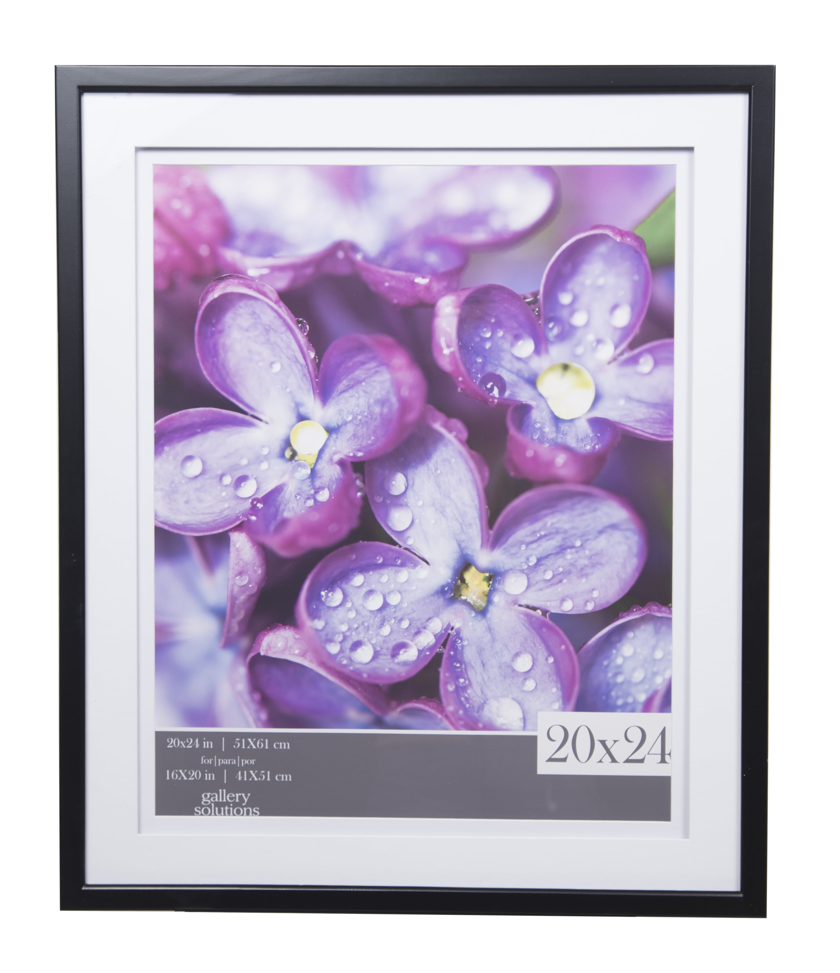 Gallery Solutions 20x24 Black Frame Double Matted To 16x20