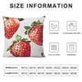 thumbnail image 5 of SHANXI Red White Strawberry Fruit Summer Slice Hand Drawn Fruit Pillowcases Sofa 22x22in, 5 of 5