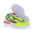 thumbnail image 4 of Fila Disruptor Ii Exp Girls Shoes Size 7, Color: Yellow/Blue/Fusha, 4 of 5