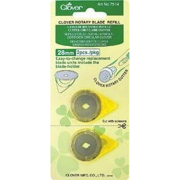 Clover 83866 28mm Rotary Blade Refill-2-Pkg