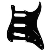 IKN Electric guitar Pickguard Scratch Plate SSS with Screws for American/Mexican Standard Strat Modern Style guitar, 3 Ply Black/White/Black