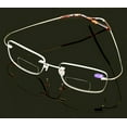 thumbnail image 2 of Bifocal Lightweight Slim Rimless Wire Reader - Flexible Clear Rectangular Reading Glasses Bi-Focal, 2 of 2