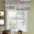 thumbnail image 3 of Brown Wooden Curtain Valances for Windows, Kitchen Valance Window Treatments Panel 2 Pack, Retro Country Mottled Vertical Stripes Rod Pocket Short Curtains for Bathroom Bedroom 42 x 18 Inch, 3 of 8