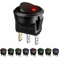 thumbnail image 1 of Interruptor basculante LED Snow-8 piezas, interruptor de 12 V para automóvil, CC de 12 V, 20 A, interruptor de encendido/apagado con enclavamiento automático, botón pulsador Spst redondo, 1 of 5