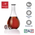 thumbnail image 3 of Bormioli Rocco Loto Wine Decanter - Nature-Inspired Teardrop Glass Design with Airtight Stopper, 43 Oz. for Red Wine, Whiskey, Brandy & Spirits - Italian Elegance for Table or Bar, Dishwasher Safe, 3 of 7