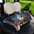 thumbnail image 2 of Golf Cart Seat Covers for 2 Seater, Christmas Owl Soft Microfiber Cart Seat Towel Blanket, Xmas Tree Blue Christmas Balls Absorbent Breathable Non Slip Bench Seats Protector for Golf Course 51"x31", 2 of 9