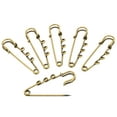 thumbnail image 1 of Unique Bargains 3 Holes Brooch Pins 2 Inch Metal Decorative Collar Safety Pins Clips, Bronze Tone, 20pcs, 1 of 5
