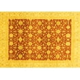 thumbnail image 1 of Ahgly Company Machine Washable Indoor Rectangle Oriental Yellow Modern Area Rugs, 3' x 5', 1 of 4