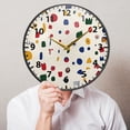 thumbnail image 5 of Colorful Art Shapes Pattern Wall Clock Modern Decor Acrylic Clock Golden Hands 9.5in, 5 of 12