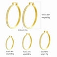 thumbnail image 4 of Tilga Sterling Silver/Gold Plated Zircon Hoop Earrings, Women's Large Silver Hoop Earrings, Lightweight Large Hoop Earrings, Hypoallergenic Thin Hoop Earrings, Suitable for Women 30-70mm, 4 of 6