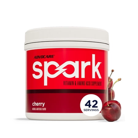 AdvoCare Spark Energy Drink Mix – Vitamin & Amino Acid Powder Supplement, Cherry Flavor, 10.5 oz