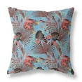 thumbnail image 1 of HomeRoots 414196 20 Pouces Bleu Corail Tropical Coussin d'Intérieur et Extérieur & 44; Rouge & Aqua, 1 of 1