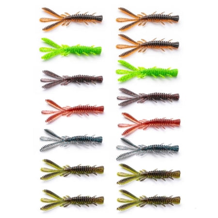 YIGSECU 15PCS Soft Crawfish Lures Artificial Fishing Lures Swimbait for Fishing
