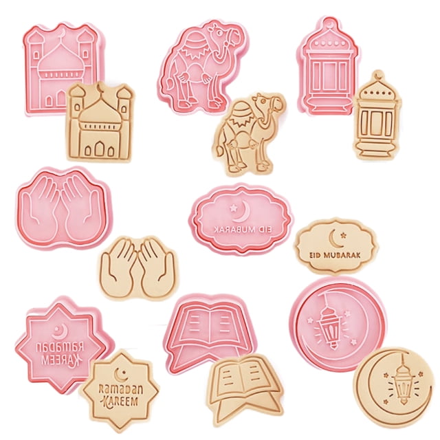 DIY Cutter,8 Pcs Eid Biscuit D Molds Eid Biscuit Mould Professional Grade