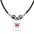 thumbnail image 1 of Dont Tread On Me Art Deco Fashion Necklace Jewelry Torque Leather Rope Pendant, 1 of 3
