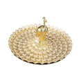thumbnail image 4 of deevoka Fruit Plate Multi Functional Peacock Cosmetic Tray for Makeup Bathroom Party Gold White, 4 of 8