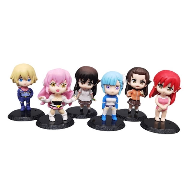 Colección de muñecos de anime modelo Dengeki Bunko, 6 piezas