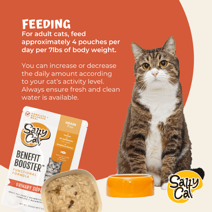 (6 pack) Salty Cat Benefit Booster Urinary Support Grilled Tuna Entrée in Gravy Wet Cat Food, 3 oz. Pouch