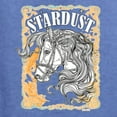 thumbnail image 6 of Wild Bobby Star Dust Horse Black and Yellow Distressed Vintage Men Tee, Vintage Heather Blue, X-Large, 6 of 6