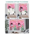 thumbnail image 4 of Pink Snowman Christmas Tie Up Curtains for Windows 54 Inch Length Balloon Curtains Kitchen Adjustable Balloon Window Shade Xmas Tree Ball Winter Snowflake Tie Up Bathroom Curtain Window 42"x54", 4 of 6