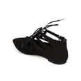 thumbnail image 3 of New Women Nature Breeze Langley-01 Suede Pointy Toe Zipper Lace Up Flat Size, 3 of 5