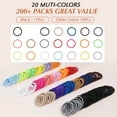thumbnail image 2 of Hair Ties No Damage - 203 Pcs 4mm Rubber Bands for Hair, 20 Colors, Medium Size Colorful Hair Ties for Women and Girls, 2 of 7