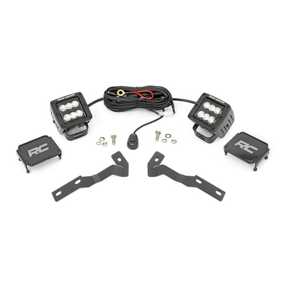 Rough Country 2" LED Ditch Light Kit for 2016-2023 Tacoma | Flood Beam - 71081
