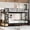 Queen over Queen, variant on Leumius Queen over Queen Metal Bunk Bed with Built-in Wardrobe,Heavy Duty Loft Bed Frame with Storage Shelves,Drawers and Pegboard,Space-Saving,Black