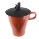 thumbnail image 2 of Sywqhk Tapa de silicona para taza, resistente al calor, a prueba de fugas, reutilizable, cubierta sellada (gato negro) Sywqhk Para estrenar, 2 of 6