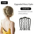 thumbnail image 2 of Hair Side Combs Black Vintage U Hair Pins Wedding Hair Tools Fork Clip French Hair Pin Updo Bun Hairstyle for Women Brides Bridesmaids 2PCS (Vintage Style Small), 2 of 5