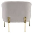 thumbnail image 4 of ACME Carlson Sloped Arm Accent Chair in Beige and Chrome, 4 of 6