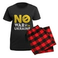 thumbnail image 5 of CafePress - No War In Ukraine Women's Dark Pajamas - Women's Short Sleeve Print T-Shirt and Pants Dark Cotton Pajama Set, 5 of 7