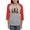 Heather/Red, variant on CafePress - Snake Eyes Long Sleeve T Shirt - Womens Baseball Tee