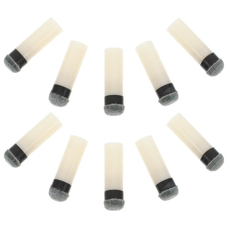 Tineasur 10Pcs Screw on Pool Cue Tips Replacement Kit with Ferrules for Home Use