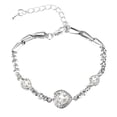 thumbnail image 1 of Fiudx Pulsera de Corazón, Elegante Brazalete de Cristal, Joyería de Boda de Moda, Regallo Romántico de San Valentín, Accesorio para Mujer, Ropa de Fiesta, Estilo Femenino, Incluye Collar a Juego., 1 of 1