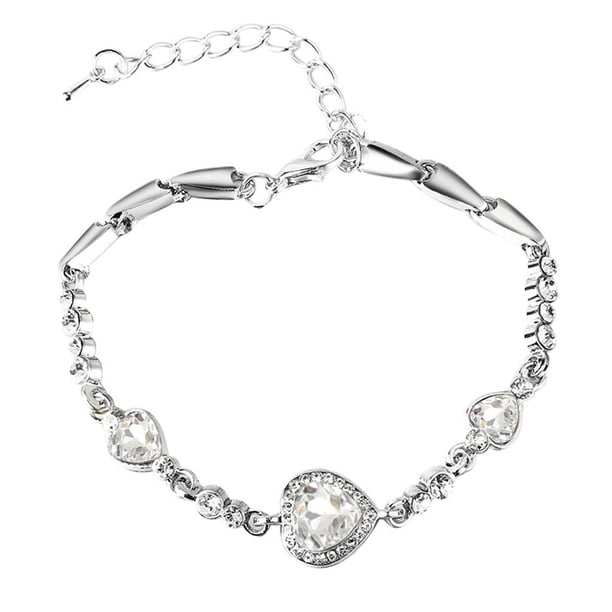 Pulseras para mujer, regalos para mujer, pulsera de cristal, brazalete para San Valentín, boda, novia, joyería para mujer, toalla de cocina
