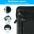 thumbnail image 4 of Men's Genuine Leather Fashion Phone Pouch Hand Bag Shoulder Crossbody Waist Belt Pack Fanny Travel Hip Hanging Purse (Black), 4 of 9