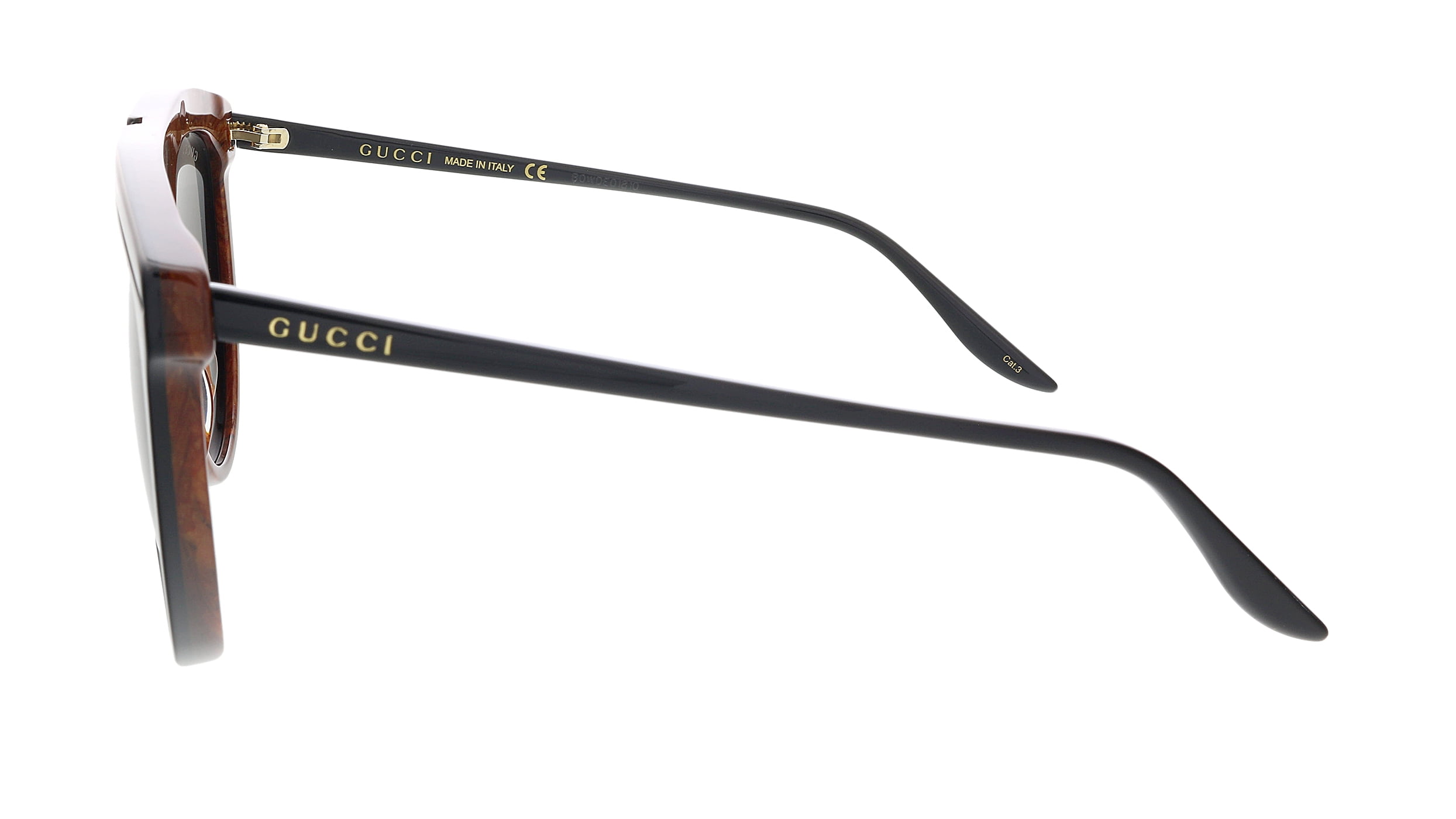 NWT Gucci GG0732S-001 Havana Aviator 61mm Sunglasses Gucci Sunglasses GG0632S - Brown-Havana Sunglasses  main image 3