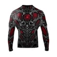 thumbnail image 2 of Raven Fightwear Men's Biomechanical BJJ Rash Guard MMA Red, 2 of 3